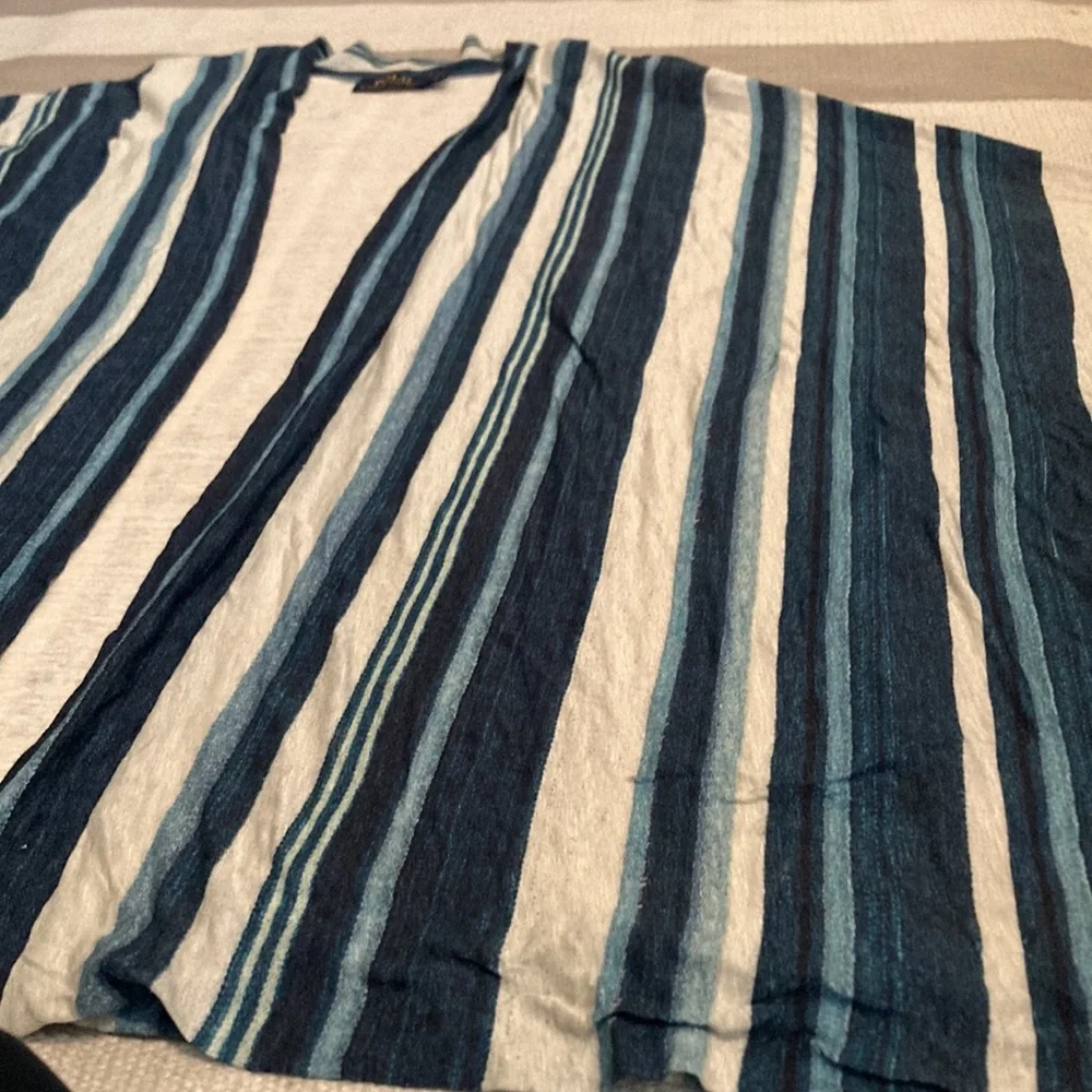 Polo Ralph Lauren Women’s Shawl Striped Open Front Short Sleeve Cardigan  Size S - Picture 3 of 14